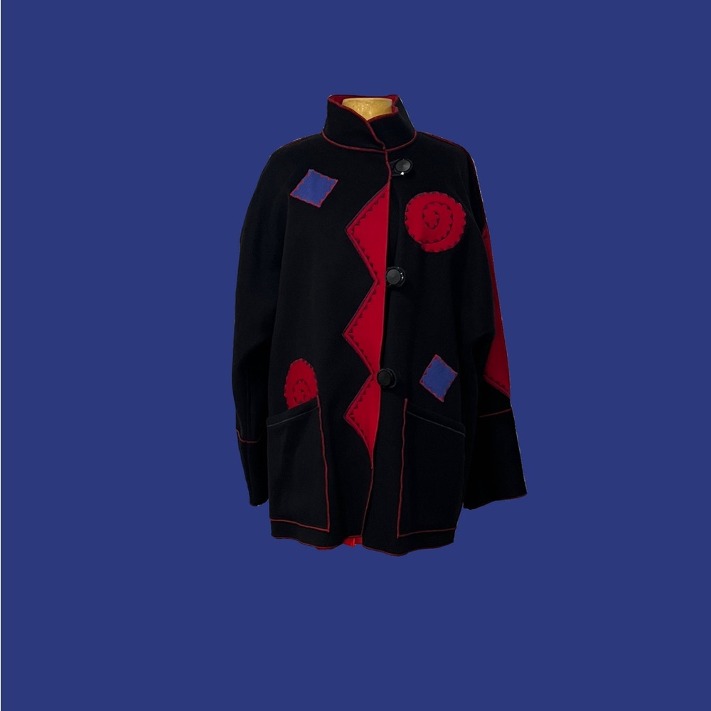 Eccentric Patchwork Wool Jacket - image 1